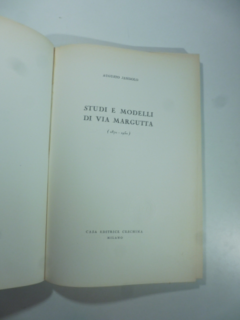 Studi e modelli di via Margutta (1870-1950)